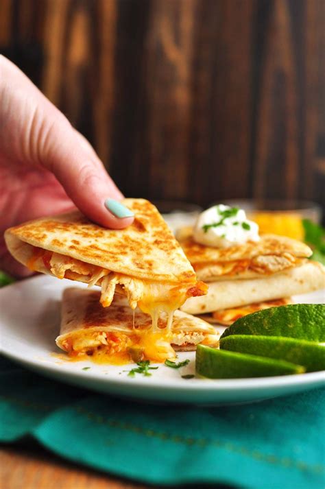 This chicken is delicious, and it's so easy to prepare and i love that i can do other things while it bakes. quick chicken quesadillas | Quick chicken, Chicken ...