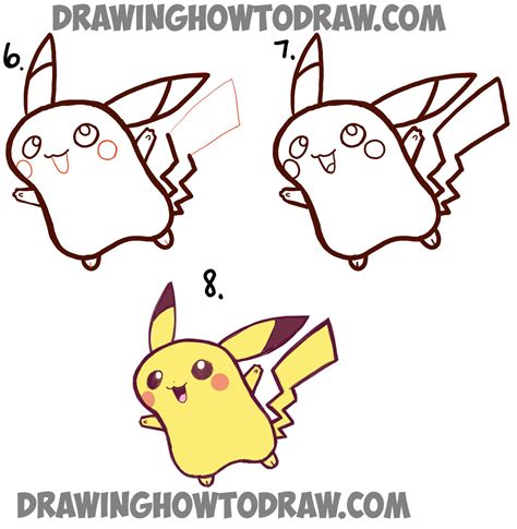 How To Draw A Cute Baby Pikachu Simple Step By Step Drawing Tutorial
