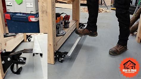 Installing Workbench Castors On The Mft Bench With Unistrut Bracing
