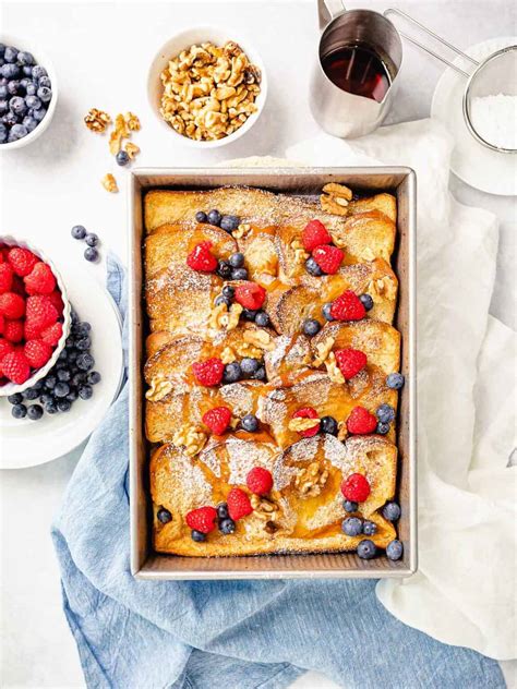 Baked French Toast Casserole Make Ahead Recipe Drive Me Hungry