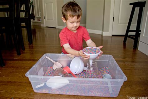 How To Make A Rainbow Rice Sensory Bin Busy Toddler