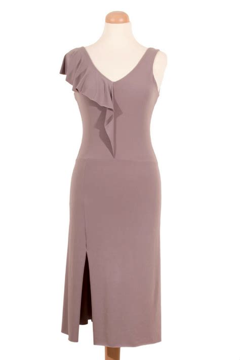 Asymmetric Tango Dress With Ruffles Elegant Milonga Clothes Condiva