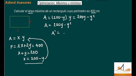 Calculo Diferencial Optimizaci N M Ximos Y M Nimos Ejercicio Escolaria Youtube