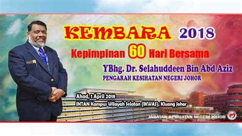 Muhammad farid azizul bin azizui. Pengarah Kesihatan Negeri Johor