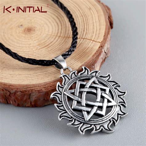 Kinitial Alatyr Star Slavic Jewelry Sun Symbol Amulet Pendant Necklace