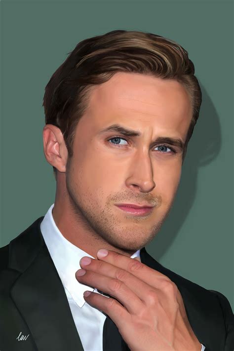 Digital Portrait Of Ryan Gosling On Behance