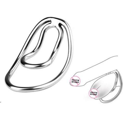 Male Stainless Steel Metal Ring Ball Scrotum Stretcher Male Penis Enhancer Clamp Ebay