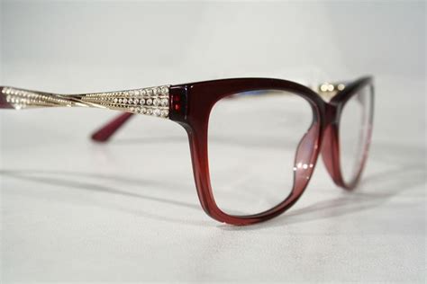 Gorgeous New Swarovski Francesca Purple Crystal Laden Eyeglass Frames