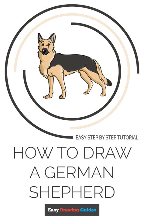 How To Draw A German Shepherd Dog Really Easy Drawing Tutorial