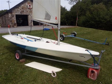 Laser 1 Sailing Dinghy Road Trailer And Launching Trolley In