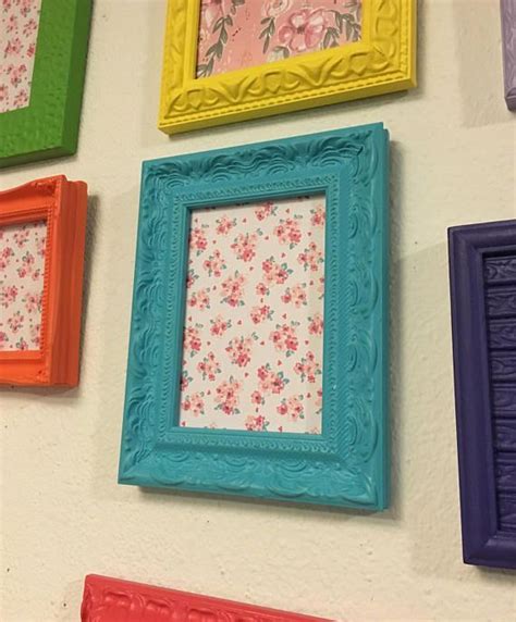 Picture Frame Upcycled Handpainted Blue 5x7 Photo Frame Etsy Frame