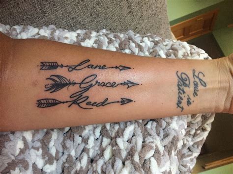 Arrow Tattoos With Childs Name Tattoos For Childrens Names Tattoos