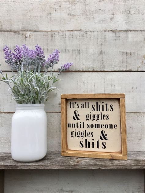 Check out our furniture and home furnishings! Bathroom sign/ wood sign/ bathroom decor/ humor/ funny ...