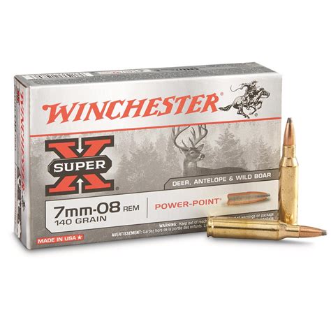 Winchester Super X 7mm 08 Remington Pp 140 Grain 20 Rounds 39626