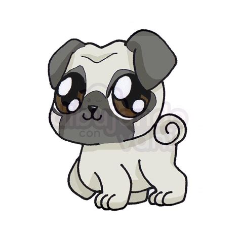 Ver más ideas sobre dibujos, dibujos de perros, dibujos bonitos. perro pug kawaii - Dibujando con Vani