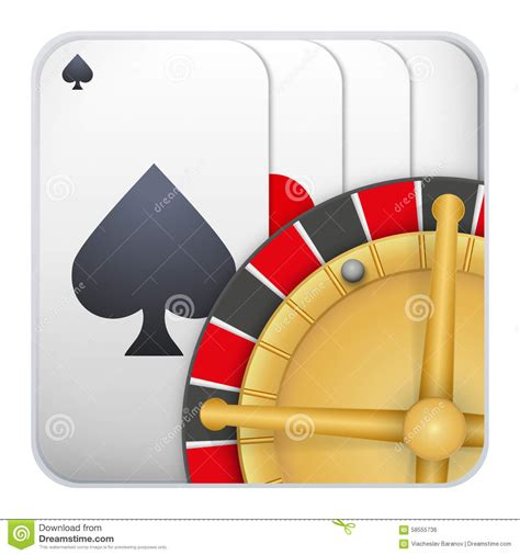 Icon Deck Of Playing Cards With Roulette For Stock Illustration