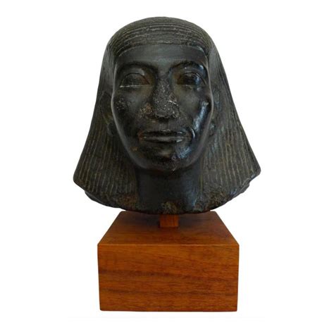 1960s Museum Pieces Inc Black Granite Egyptian Head Sculpture Chairish