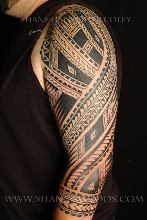 Koru Tattoo Polynesian Sleeve Tattoo