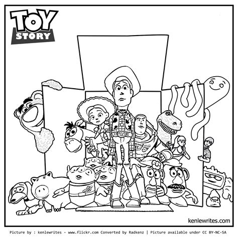 Radkenz Artworks Gallery Toy Story 3 Coloring Page Out Of Box