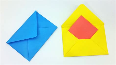 Envelope Making With Color Paper Without Glue Tape And Scissors At