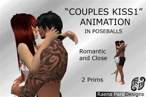 Second Life Marketplace Animation Couples Kiss1 In Poseballs Rpd