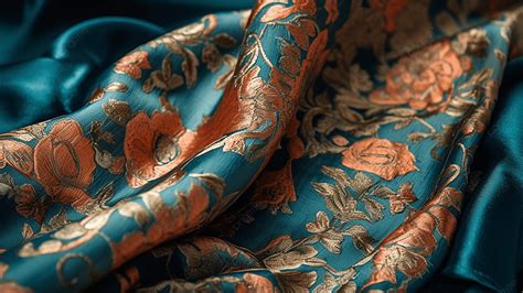 Silk Floral Pattern Blue Background Silk Pattern Traditional