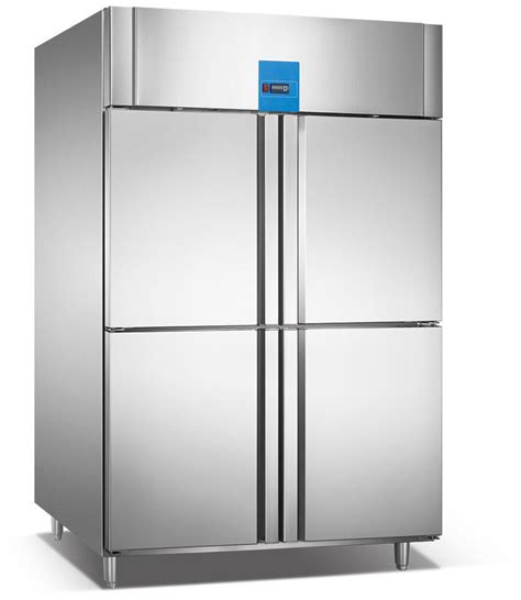 Commercial Kitchen Refrigeration 4 Door Upright Stainless Steel Fridge