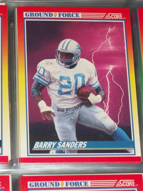Check spelling or type a new query. Barry Sanders RARE 1990 Score "Ground Force" Football Card