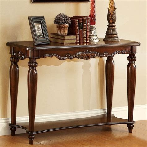 Furniture Of America Garner Traditional Wood 1 Shelf Console Table In