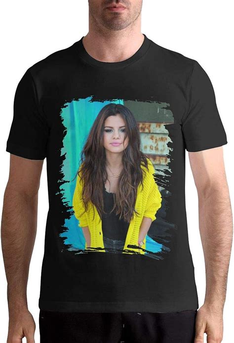 Selena Gomez Fashion Mans Casual T Shirt Short Sleeve Round Neck