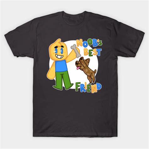 Noobs Best Friend Roblox Noob With Dog Roblox Inspired T Shirt