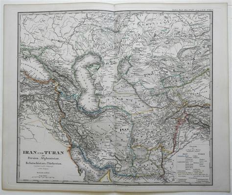 Iran Turan Persia Afghanistan Caspian And Aral Seas 1874 Stulpnagel