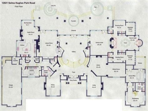 The One Mega Mansion Floor Plan Acre Beverly Park Lot Lists For