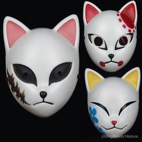 Anime Demon Slayer Cosplay Mask Kamado Tanjiro Cattle Rabbit Half Face