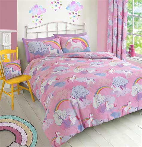 Velosso Magical Rainbow Unicorn Kids Cotton Rich Bedding Setduvet