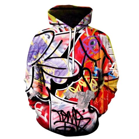 Buy Graffiti Men Hoodies Sweatshirts 3d Printed Funny Hip Hop Hoodies Novelty