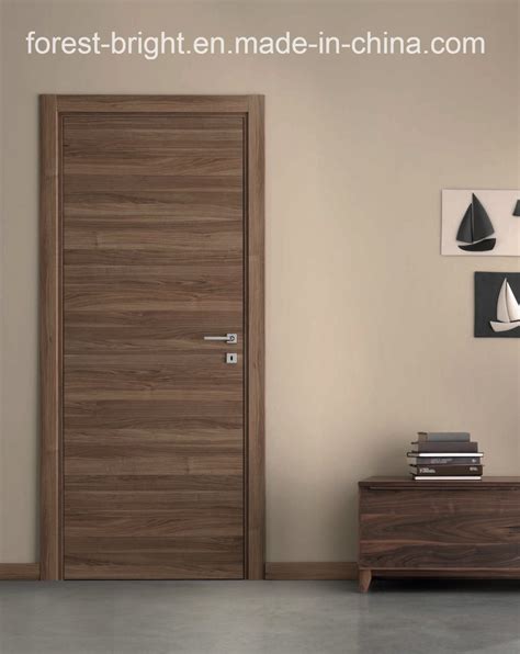 Natural Veneered Wooden Flush Door Design Mdf Living Room Door China