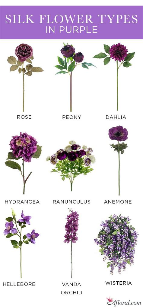 Silk Flower Types In Purple Found At Types Of Purple