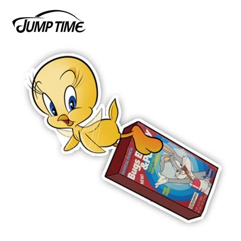 Jump Time 13cm X129cm Cartoon Tweety Fly Bird Vinyl Decal Funny