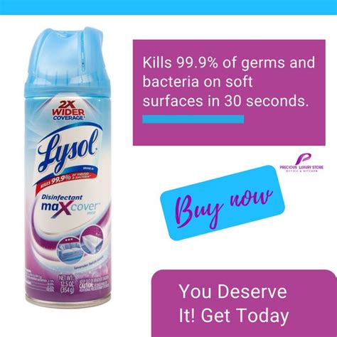 Lysol Max Cover Disinfectant Spray Lavender Field 125oz Disinfectant Spray Spray Cover