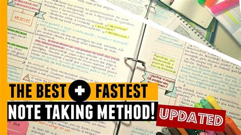 The Best Fastest Note Taking Method Updated Youtube