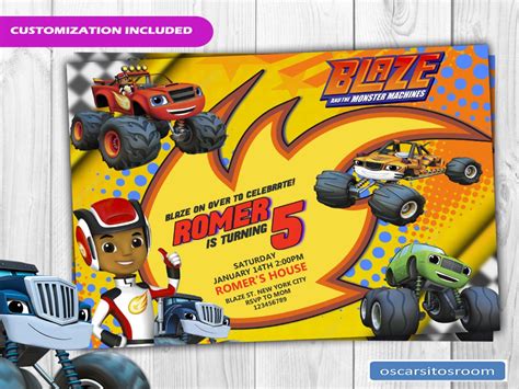 In dinocoaster, zeg gets a ticket so he, blaze and aj can ride the titular ride. BLAZE AND THE MONSTER MACHINES BIRTHDAY INVITATION | Birthday invitations, Invitations, Birthday