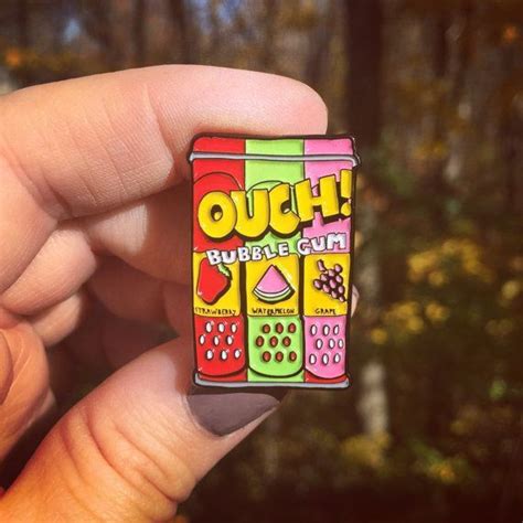 Seconds Ouch Bubblegum Enamel Pin W Minor Flaws Etsy In 2021 Pin