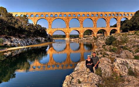 Pont Du Gard Roman Aqueduct Gard France Bridge