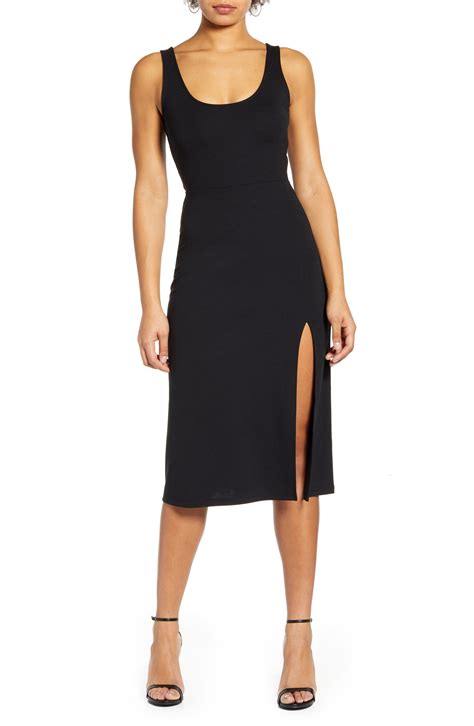 Leith Scoop Neck Midi Dress Available At Nordstrom Scoop Neck Midi