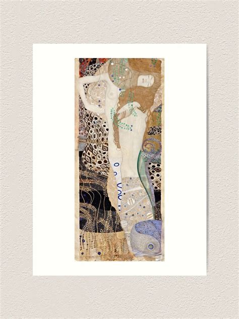 Gustav Klimt Friends Water Serpants Art Print By Artcenter Redbubble