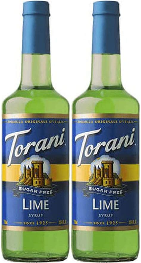 Torani Sugar Free Lime Syrup 750ml 2 Pack Amazon Ca Grocery