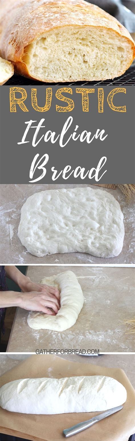 The Process For Making Italian Bread Is Shown In Three Different Stages