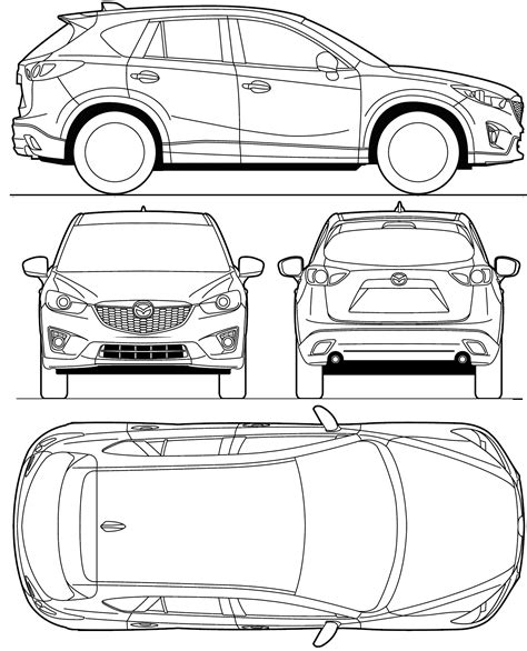 Mazda CX5 2013 Blueprint  Download free blueprint for 3D modeling