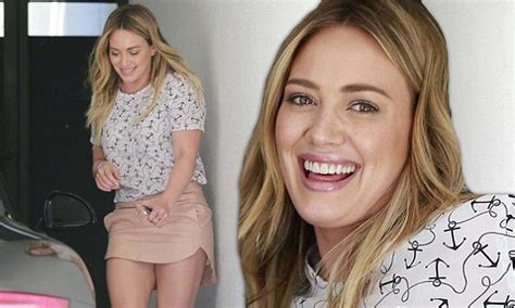 Hilary Duff Shows Off Her Toned Legs In A Tiny Skirt As She Hits The